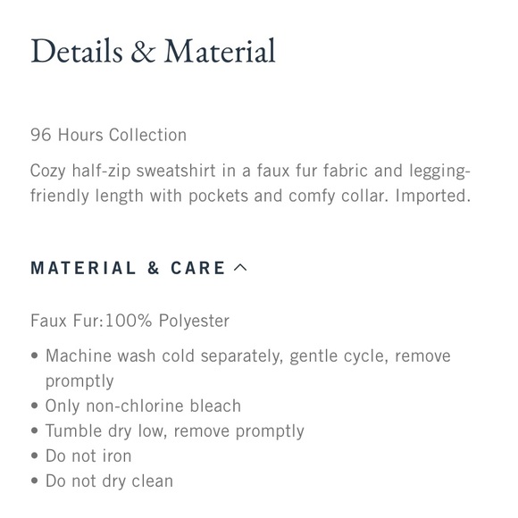 Abercrombie Half-Zip Faux Fur Sweatshirt - Picture 2 of 5